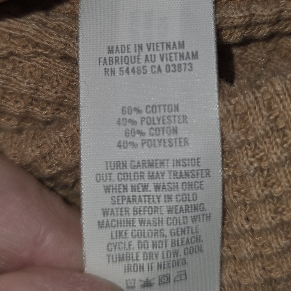 Aerie Lumberjane Waffle Shirt Cappuccino Color Size XL - Picture 6 of 6